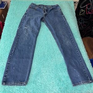 Levi's 505 Regular Fit Mens Jeans‎ W33 L32 Blue Denim Pants vintage 2000 paper